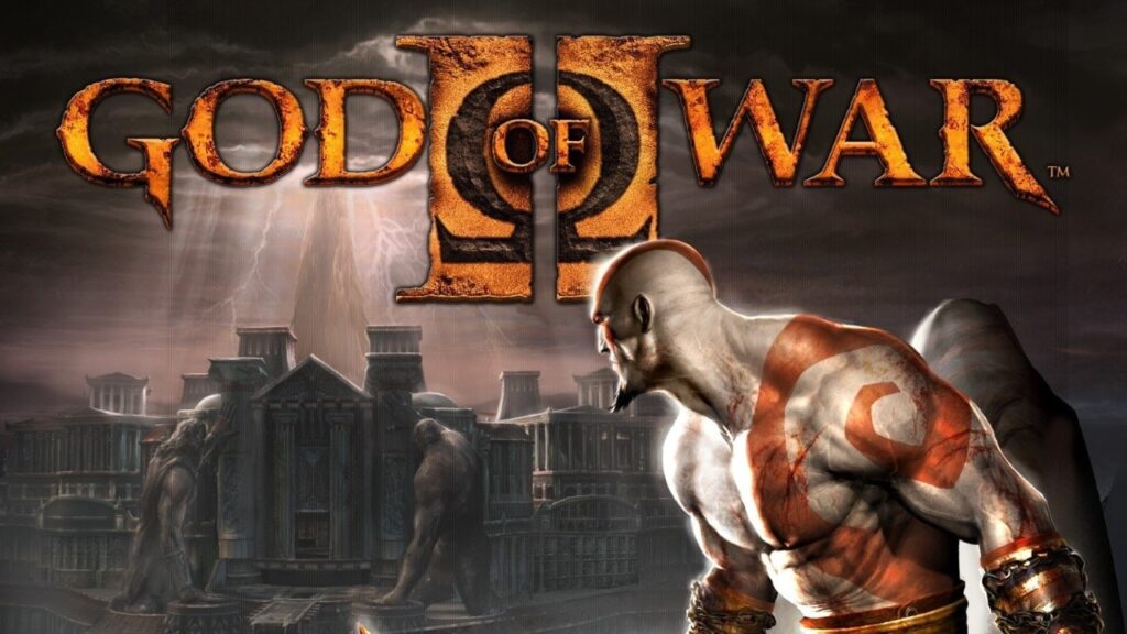 Grafika obalu hry God of War 2.