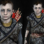 Render postavy Atreus z hry God of War.