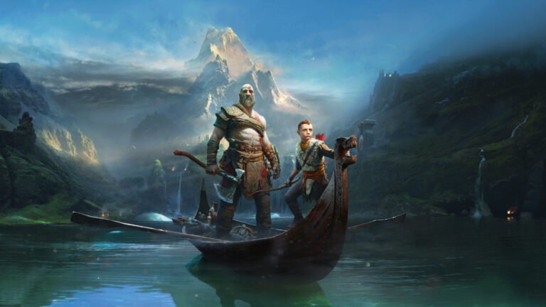 Grafika obálky hry God of War bez textu.