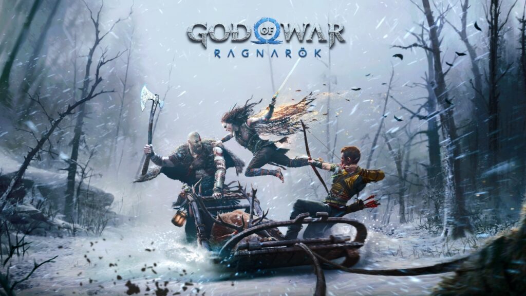 Grafika obalu hry God of War: Ragnarok.