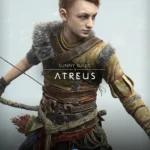 Portrét postavy Atreus z hry God of War Ragnarok.