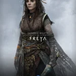 Portrét postavy Freya z hry God of War Ragnarok.