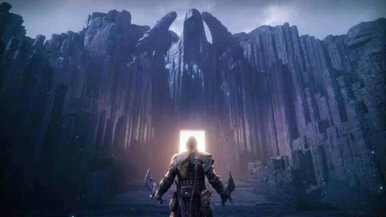 Kratos pred bránou do Valhally